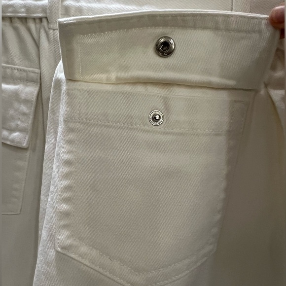 White Mini Skirt with Belt - Picture 6 of 10